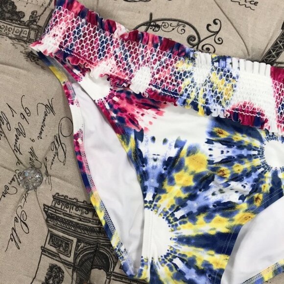 Tommy Hilfiger Tie-Dye Smocked Bikini Bottoms - Picture 3 of 6